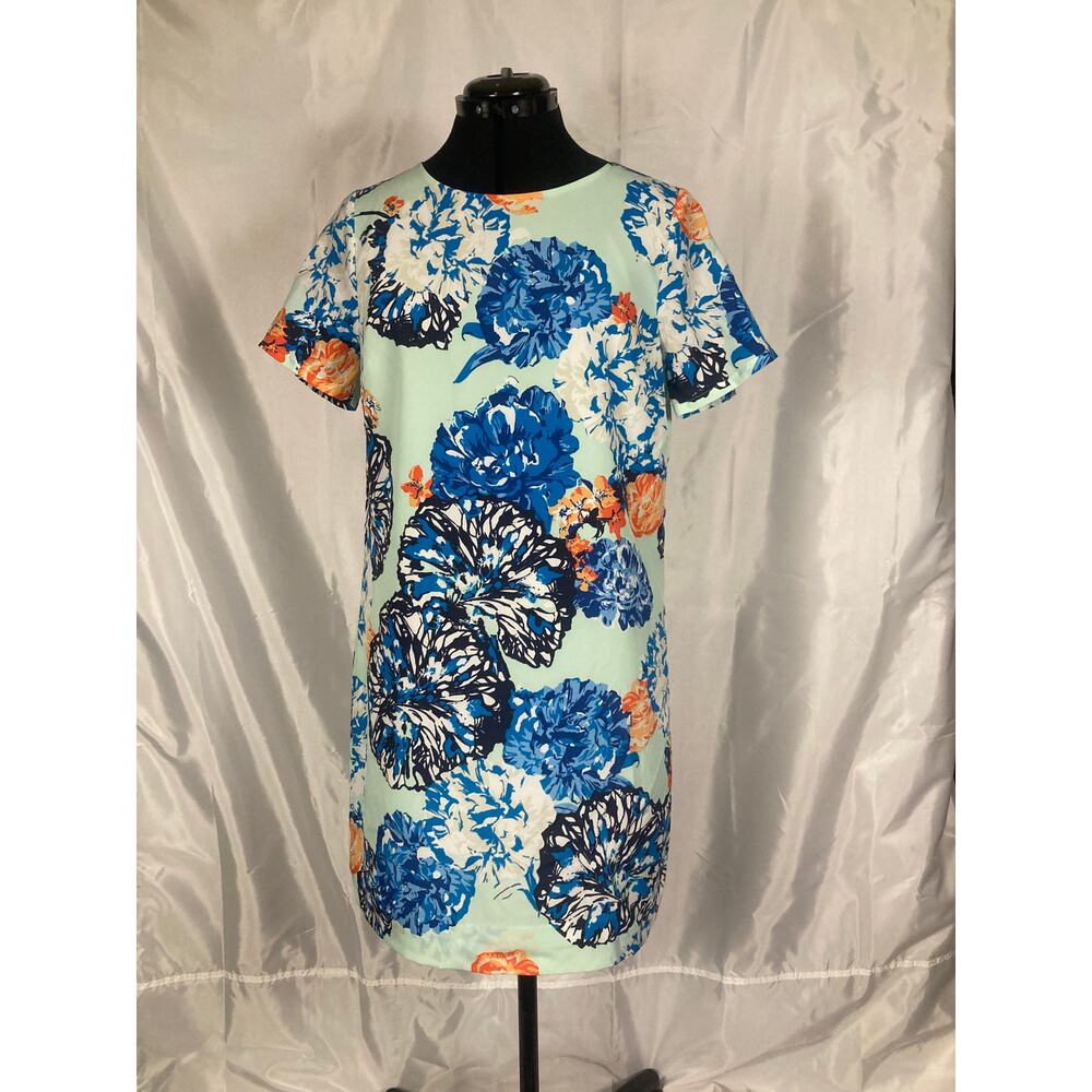 8 J Crew Dress straight fit comfortable lightweight fabric floral flowers